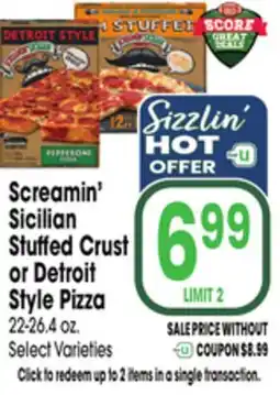 Jewel-Osco Screamin' Sicilian Stuffed Crust or Detroit Style Pizza offer