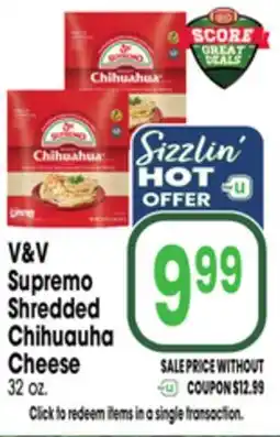 Jewel-Osco V & V Supremo Shredded Chihuauha Cheese offer