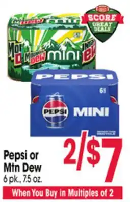 Jewel-Osco Pepsi or Mtn Dew offer