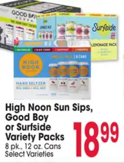 Jewel-Osco High Noon Sun Sips, Good Boy or Surfside Variety Packs offer