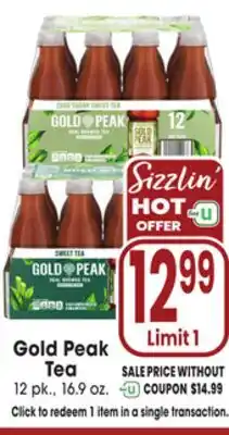 Jewel-Osco Gold Peak Tea offer