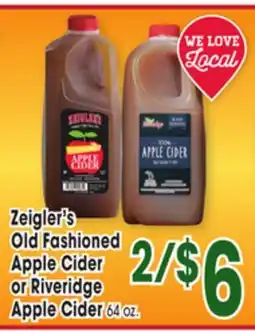 Jewel-Osco Zeigler's Old Fashioned Apple Cider Riveridge offer