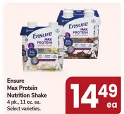Jewel-Osco Ensure Max Protein Nutrition Shake offer