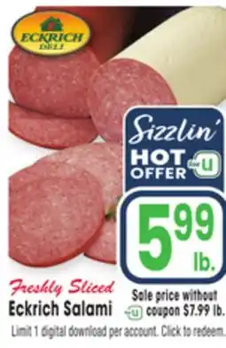 Jewel-Osco Freshly Sliced Eckrich Salami offer