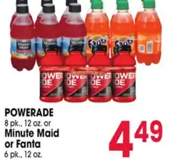 Jewel-Osco POWERADE 8 pk., 12 oz. or Minute Maid or Fanta 6 pk., 12 oz offer