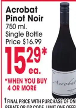 Jewel-Osco Acrobat Pinot Noir offer