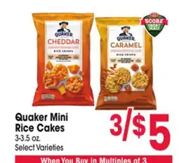 Jewel-Osco Quaker Mini Rice Cakes offer