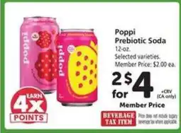Safeway Poppi Prebiotic Soda offer