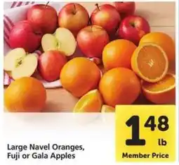 Safeway Large Navel Oranges, Fuji or Gala Apples offer