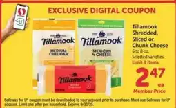 Safeway Tillamook Cheese offer