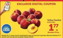 Safeway Yellow Peaches offer