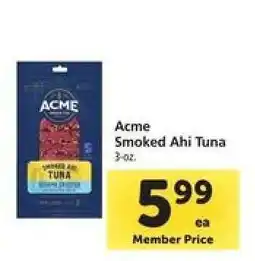 Safeway Acme Smoked Ahi Tuna offer