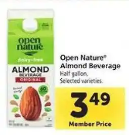 Safeway Open Nature Almond Beverage offer