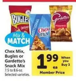 Safeway Chex Mix, Bugles or Gardetto's Snack Mix offer