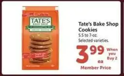 Safeway Tate's Bake Shop Cookies offer