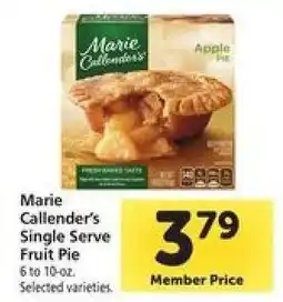 Safeway Marie Callender's Single Serve Fruit Pie offer