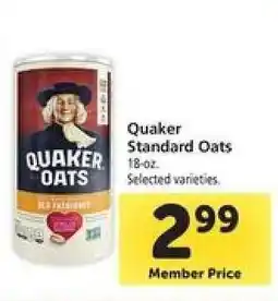 Safeway Quaker Standard Oats offer