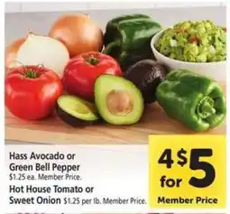 Safeway Hass Avocado or Green Bell Pepper offer