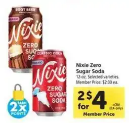 Safeway Nixie Zero Sugar Soda offer