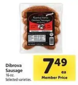 Safeway Dibrova Sausage offer