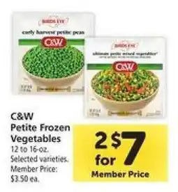 Safeway C&W Petite Frozen Vegetables offer