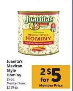 Safeway Juanita's Mexican Style Hominy offer