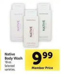 Safeway Native Body Wash offer