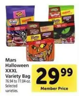 Safeway Mars Halloween XXXL Variety Bag offer
