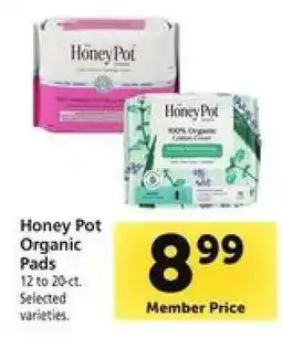 Safeway Honey Pot Organic Pads offer