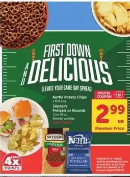 Safeway Kettle Potato Chips / Snyder's Pretzels or Rounds offer