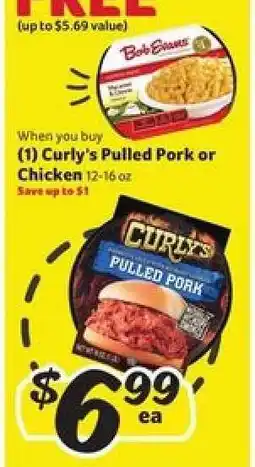 Winn Dixie Curly's Pulled Pork or Chicken offer