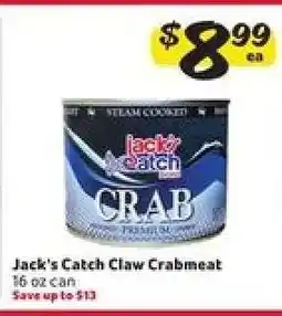 Winn Dixie Jack's Catch Claw Crabmeat offer