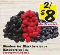 Winn Dixie Blueberries, Blackberries or Raspberries offer