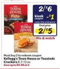 Winn Dixie Kellogg's Town House or Toasted Crackers offer