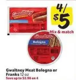 Winn Dixie Gwaltney Meat Bologna or Franks offer