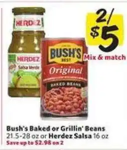 Winn Dixie Bush's Baked or Grillin' Beans or Herdez Salsa offer