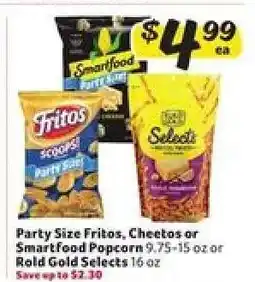 Winn Dixie Party Size Fritos, Cheetos or SmartFood Popcorn offer