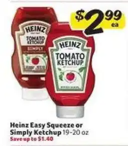Winn Dixie Heinz Easy Squeeze or Simply Ketchup offer