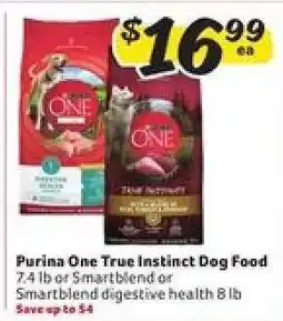 Winn Dixie Purina One True Instinct Dog Food offer
