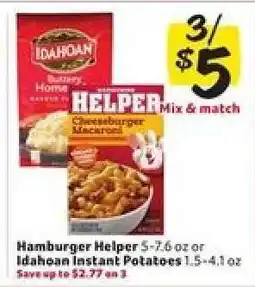 Winn Dixie Hamburger Helper or Idahoan Instant Potatoes offer
