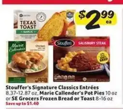 Winn Dixie Stouffer's Signature Classics Entrées offer