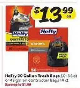 Winn Dixie Hefty 30 Gallon Trash Bags offer