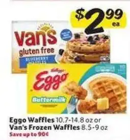 Winn Dixie Eggo Waffles or Van's Frozen Waffles offer