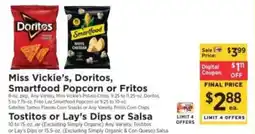 ShopRite Miss Vickie’s, Doritos, Smartfood Popcorn or Fritos offer