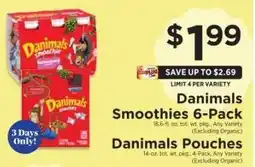 ShopRite Danimals Smoothies 6 Pack offer