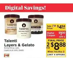 ShopRite Talenti Layers & Gelato offer