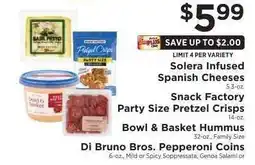 ShopRite Solera Infused Spanish Cheeses offer