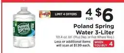 ShopRite Poland Spring Water 3-Liter offer