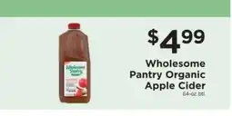 ShopRite Wholesome Pantry Organic Apple Cider offer