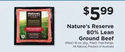 ShopRite Nature's Reserve 80% Lean Ground Beef offer
